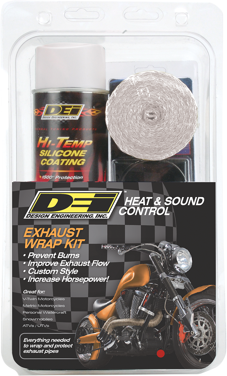 DEI Exhaust Wrap Kit - White Wrap w/ White HT Silicone™ Coating 901333