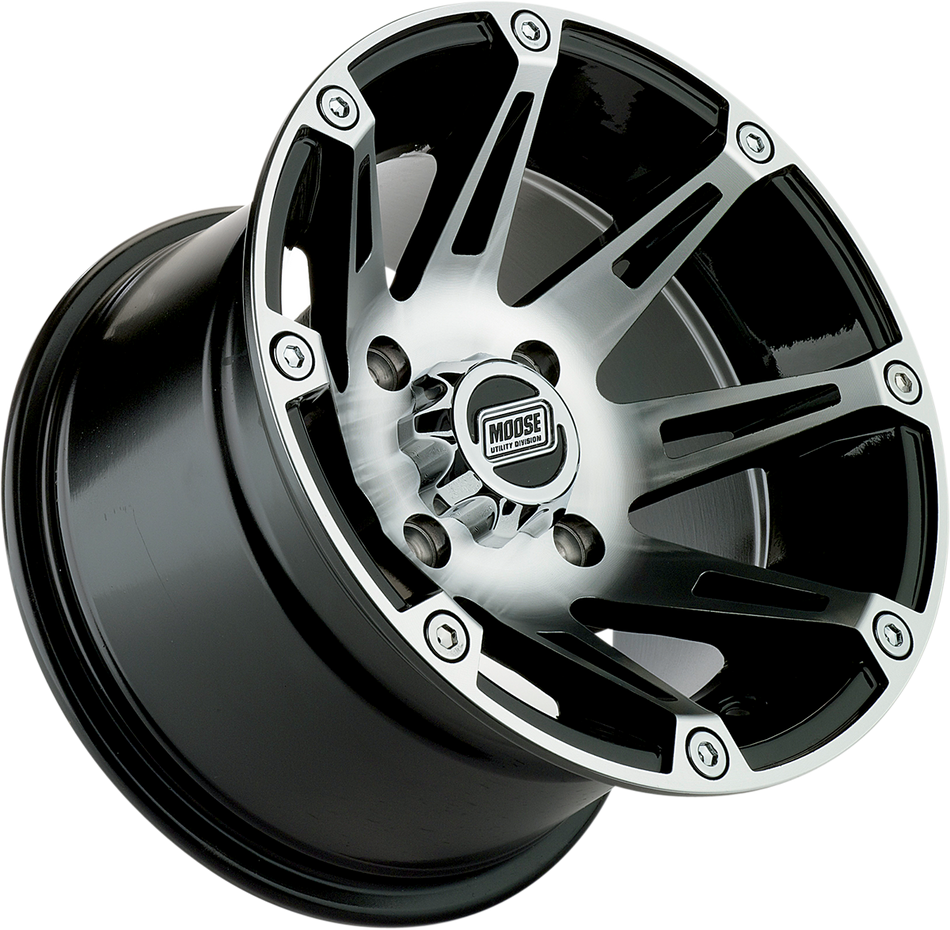 MOOSE UTILITY Wheel - 387X - Rear - Machined Black - 12x8 - 4/156 - 4+4 387MO128156BW4