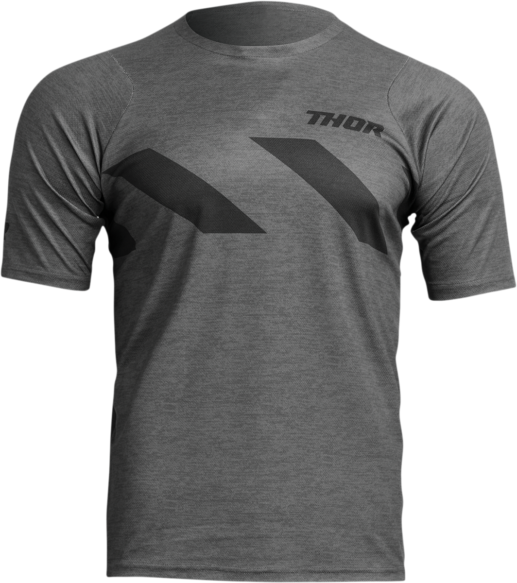 THOR Assist Hazard Jersey - Short-Sleeve - Heather Charcoal/Black - Large 5020-0010