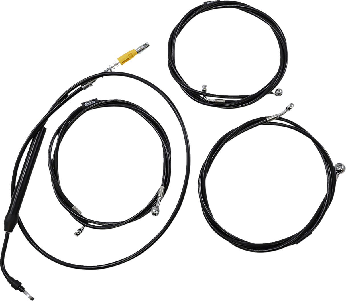 LA CHOPPERS Handlebar Cable/Brake Line Kit - Stock Ape Hanger Handlebars - Midnight LA-8058KT-08M