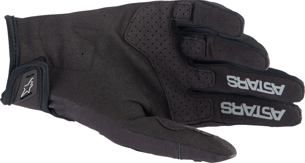 ALPINESTARS Techstar-Handschuhe, Schwarz/gebürstetes Silber, Größe S, 3561023-1419-S