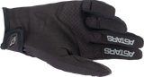 ALPINESTARS Techstar-Handschuhe, Schwarz/gebürstetes Silber, Größe S, 3561023-1419-S