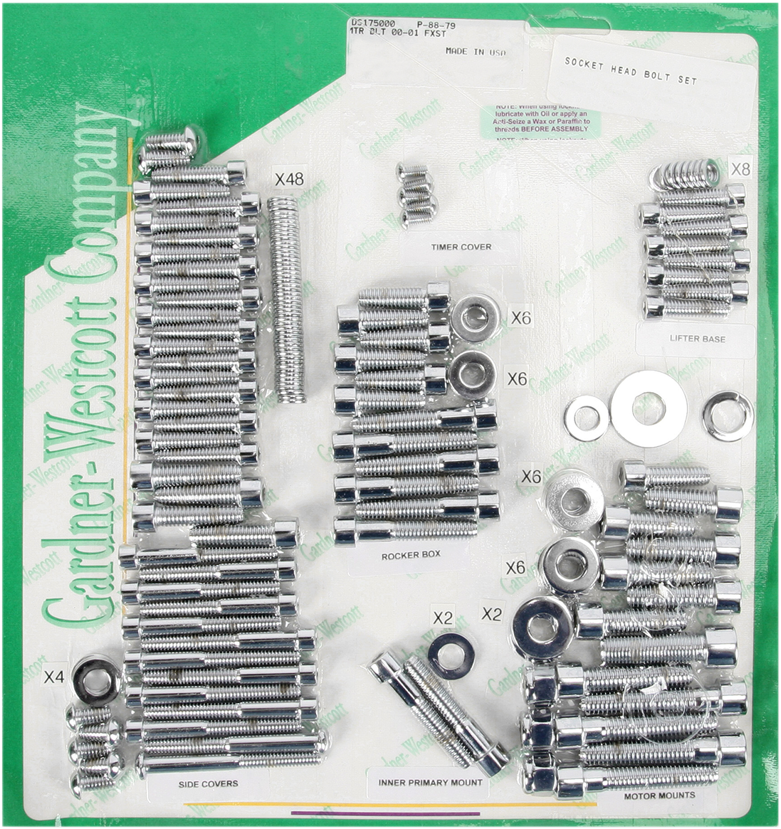 GARDNER-WESTCOTT Bolt Set - Motor - Softail P-88-79