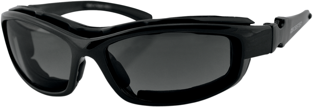 BOBSTER Road Hog II Convertible Sunglasses - Gloss Black - Interchangeable Lens BRH2001