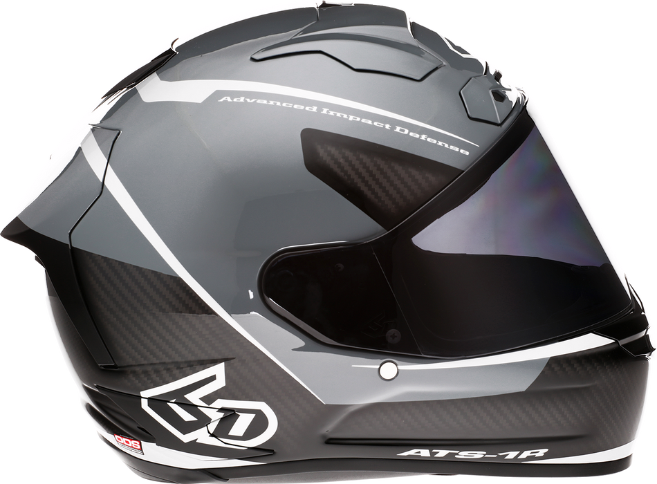6D ATS-1R Helmet - Alpha - Silver - Medium 30-0586