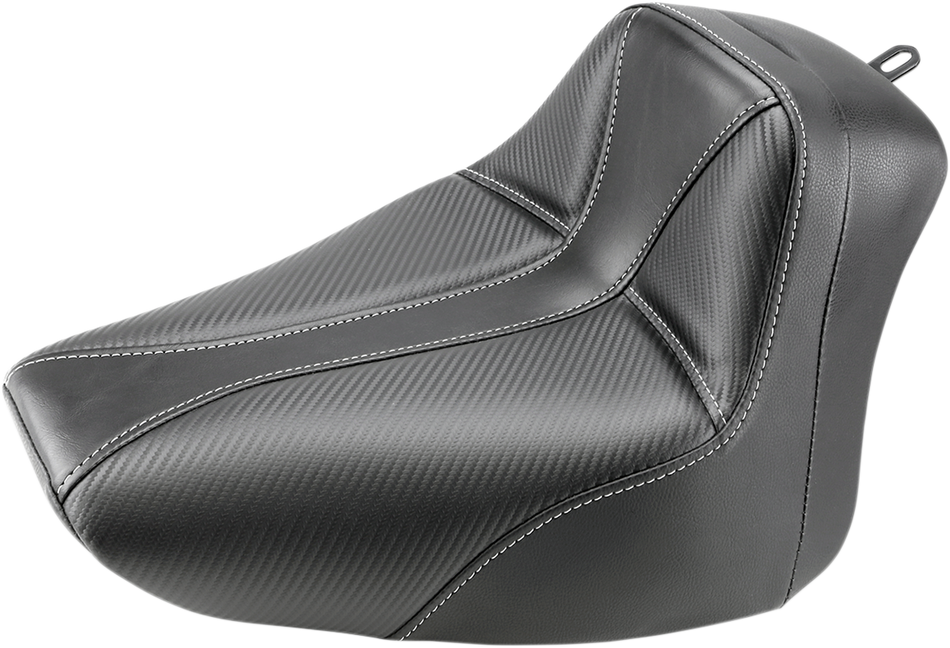 SADDLEMEN Dominator Solo Seat - Stitched - Black w/ Gray Stitching - FLS/FXS '00-'06 800-01-0042