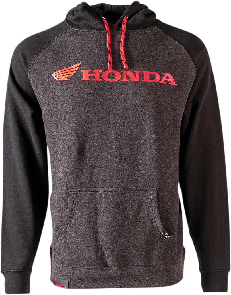 FACTORY EFFEX Honda Landscape Pullover Hoodie - Charcoal/Black - Large 24-88304