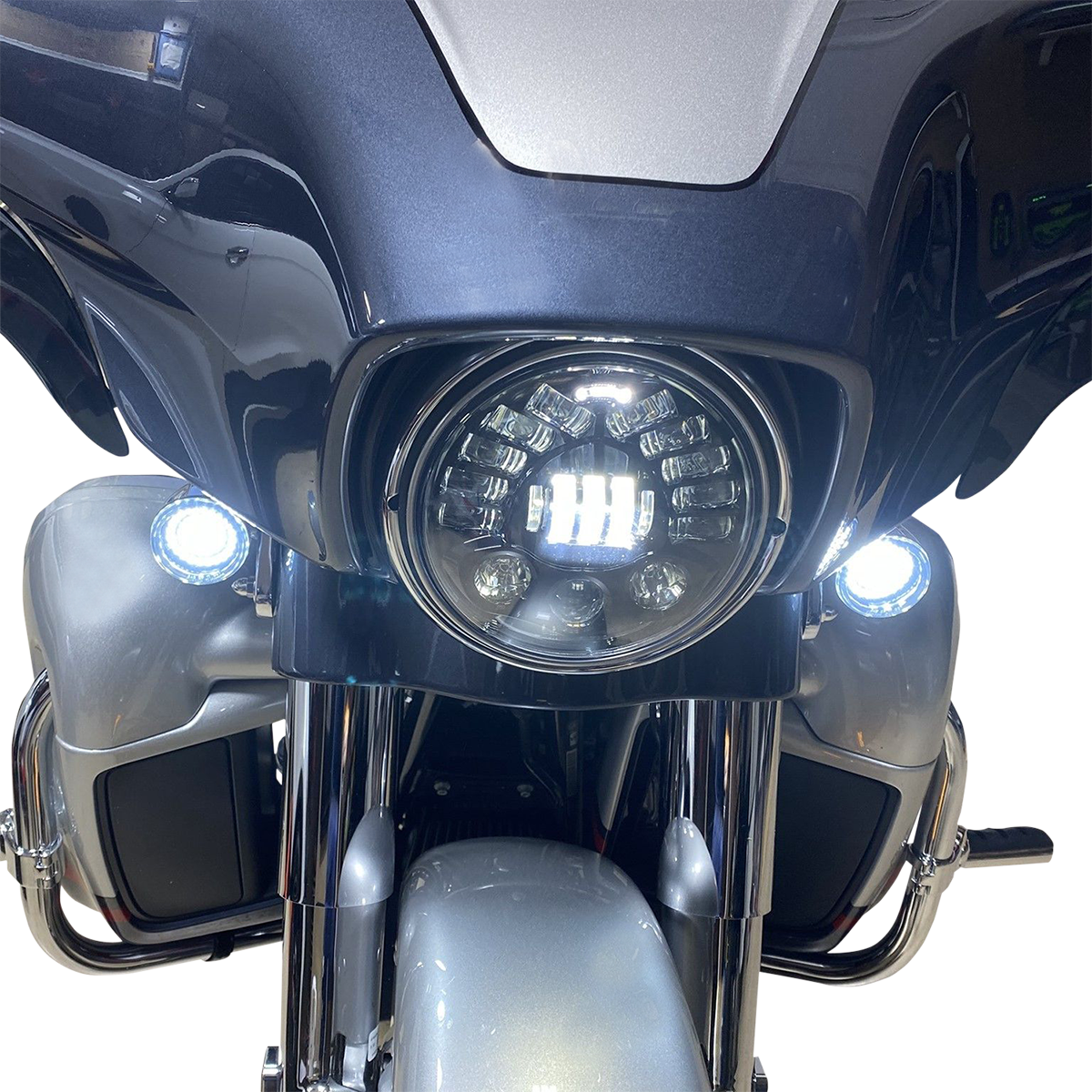 Faro delantero adaptable CUSTOM DYNAMICS de 7" - Cromado Indian Chief/Chieftain/Roadmaster/Pursuit PB-7A-IND-C 