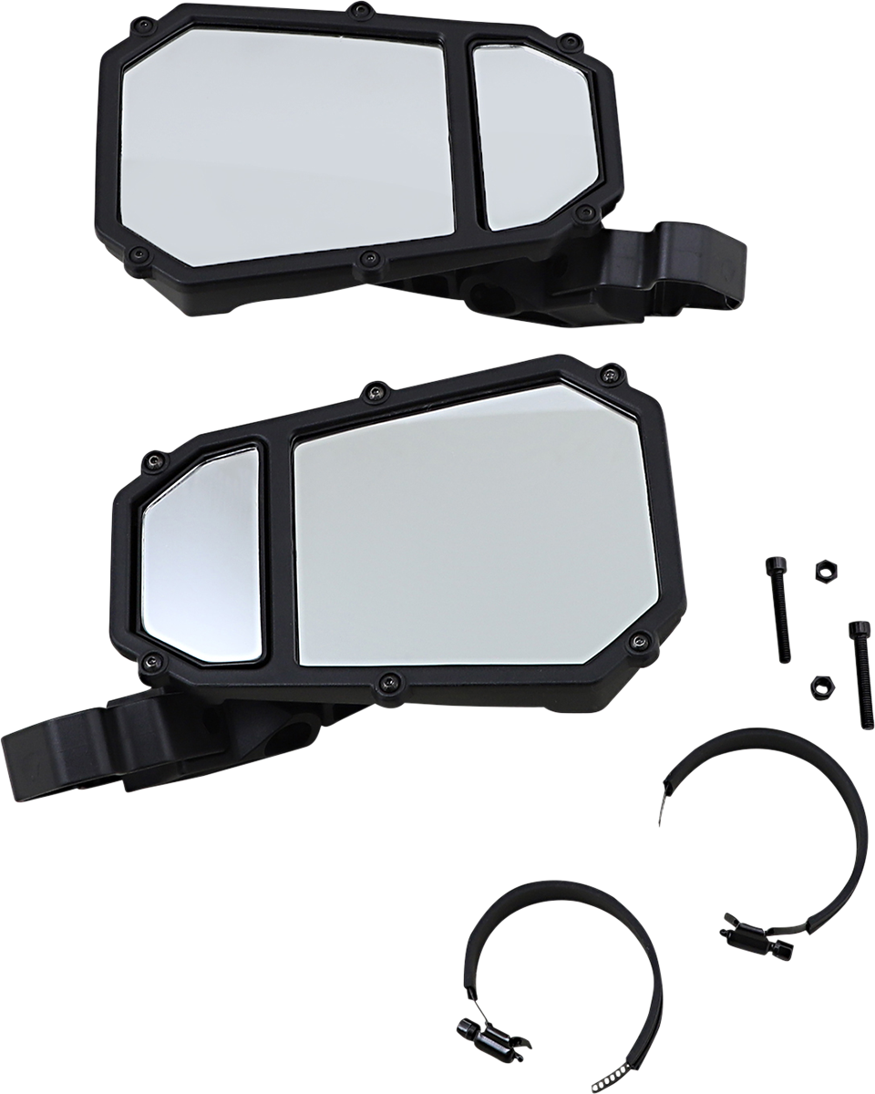 MOOSE UTILITY Mirror - Elite Series Pro - Side View - Hexagon - Black EMIRKIT-ES2