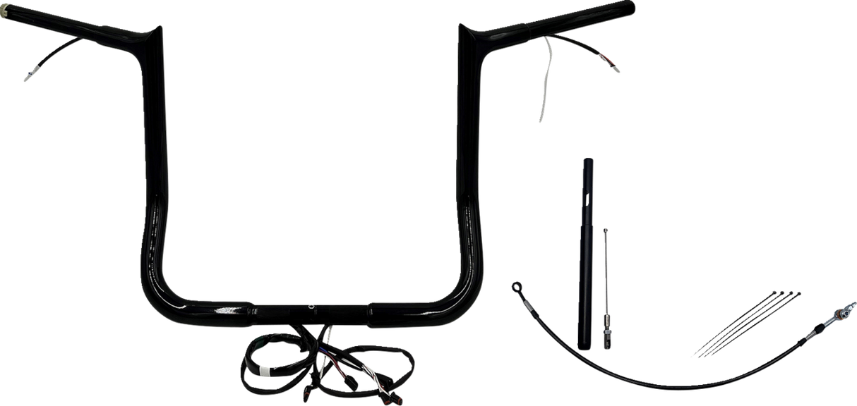 FAT BAGGERS INC. Handlebar Kit - Pointed Top - 14" - Black 912014-B