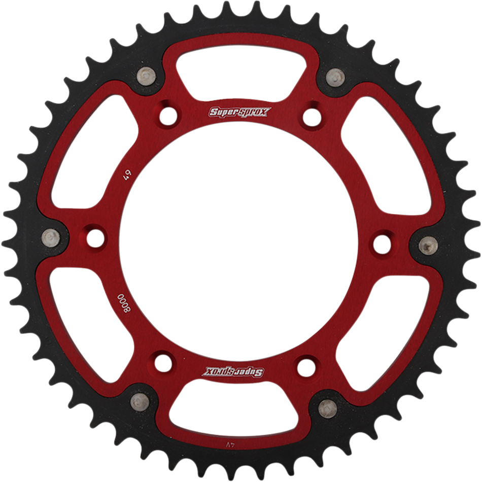 SUPERSPROX Stealth Rear Sprocket - 49 Tooth - Red - Beta RST-8000-49-RED
