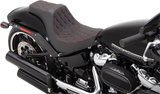 DRAG SPECIALTIES Predator III Seat - Double Diamond - Red Stitching 0802-1269