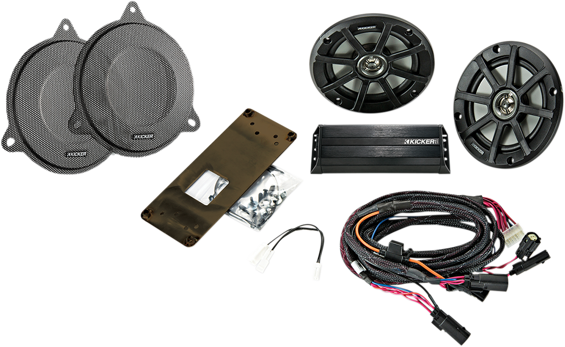 KICKER Speaker Kit - 6-1/2" - 4-Channel Amp - '14-'23 FL 46HDS144