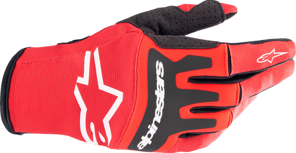 ALPINESTARS Techstar Gloves - Warm Red/Black - Small 3561023-3110-S