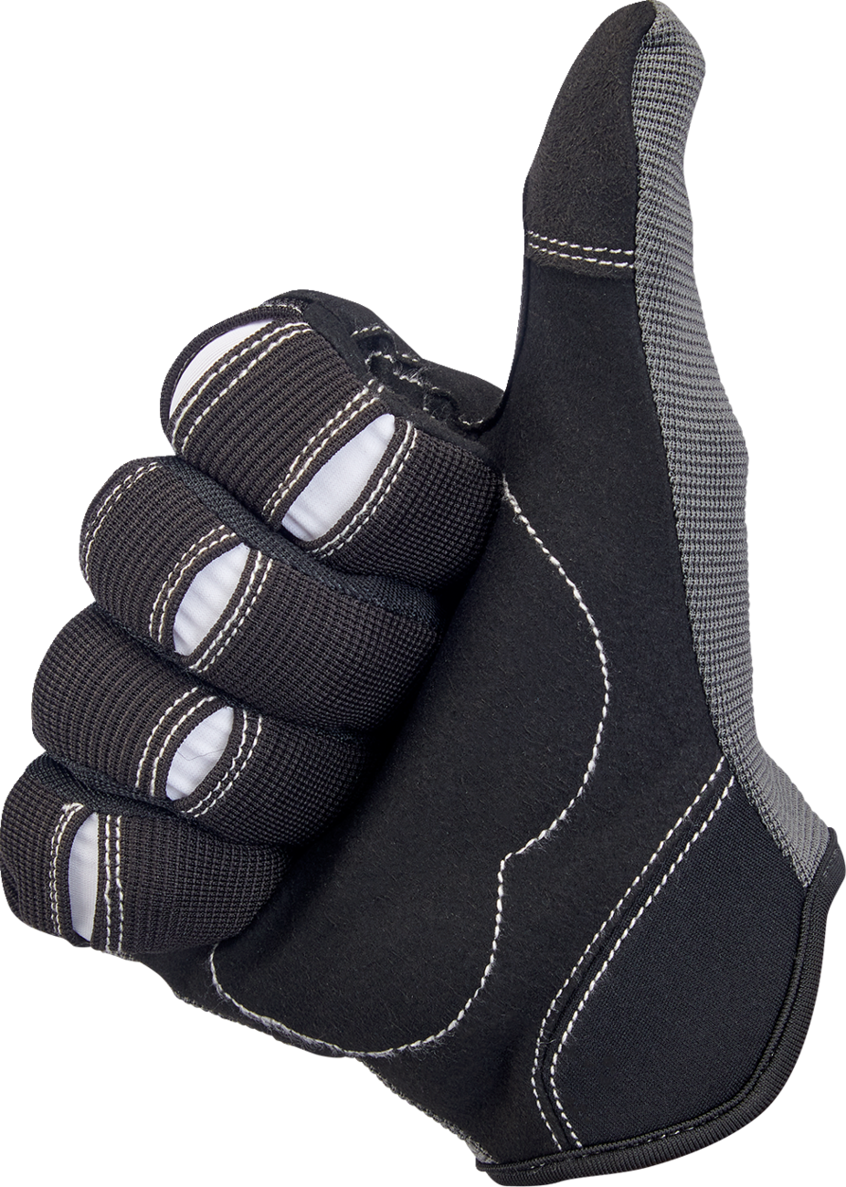 BILTWELL Moto Gloves - Gray/Black - Small 1501-1101-002