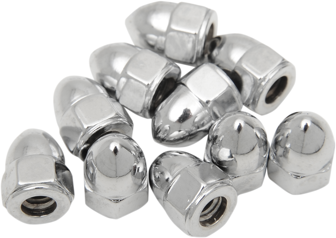 DRAG SPECIALTIES Nut - Acorn - Chrome - 10-24 MPB101