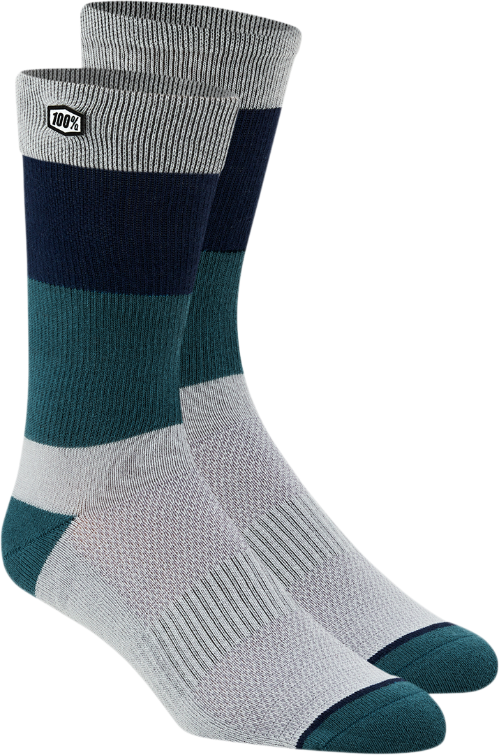 100% Trio Socks - Silver - Large/XL 24022-008-18