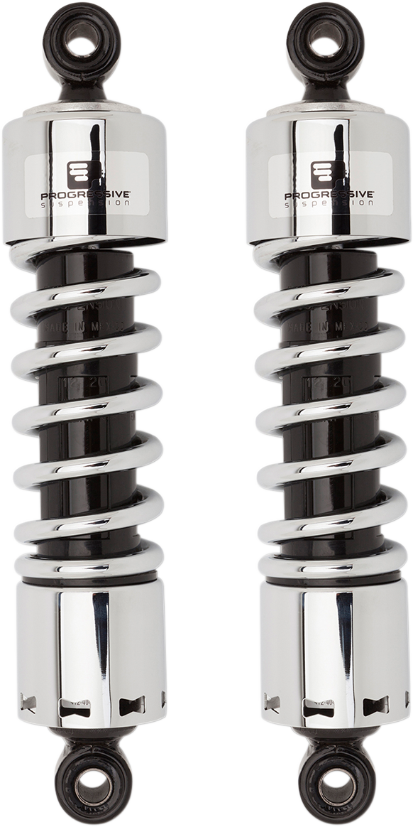 PROGRESSIVE SUSPENSION 412 Series Shock - 12" - Standard - Chrome - Dyna 412-4036C