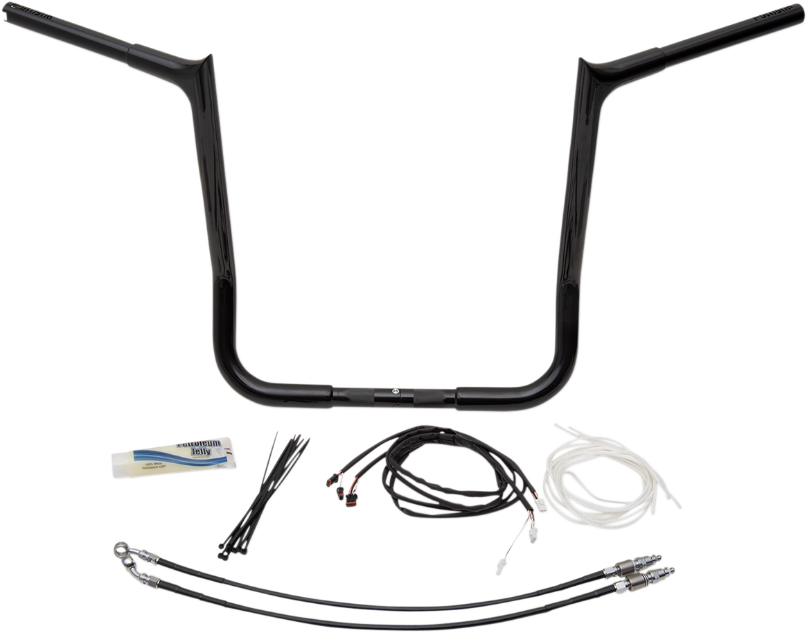 FAT BAGGERS INC. Handlebar Kit - Pointed Top - 16" - Black 909216-B