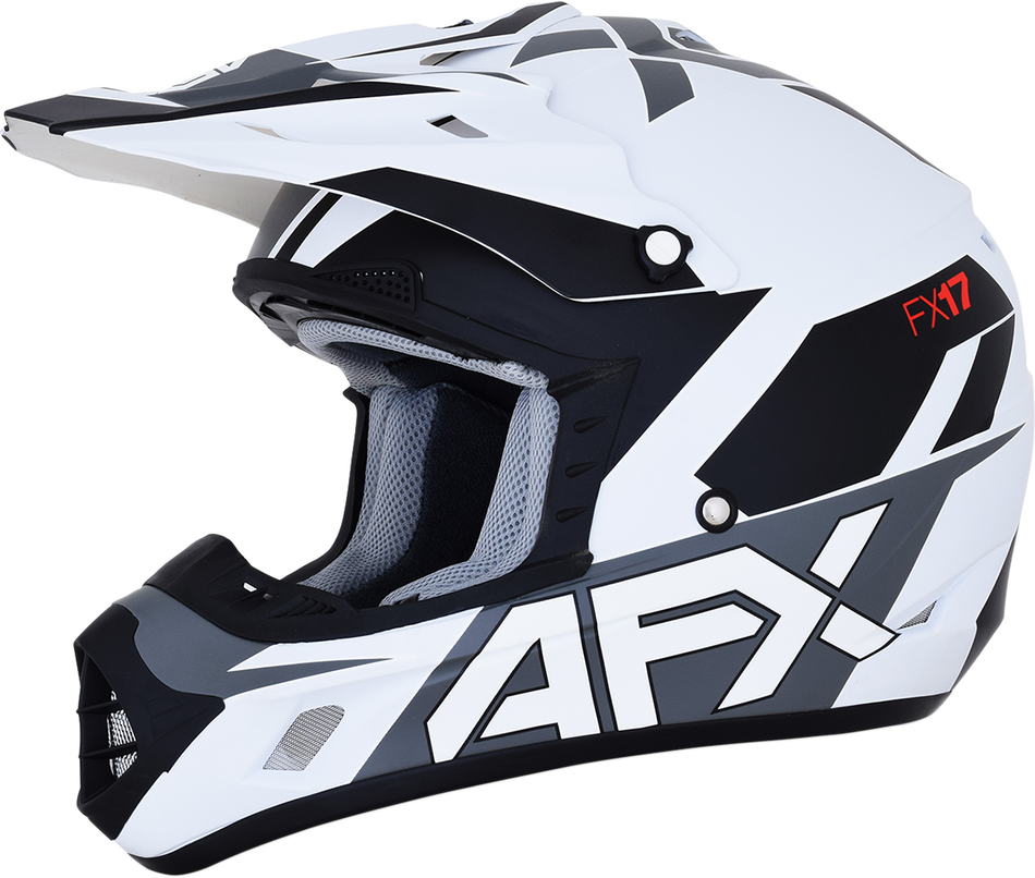 AFX FX-17 Helmet - Aced - Matte White/White - XL 0110-6497