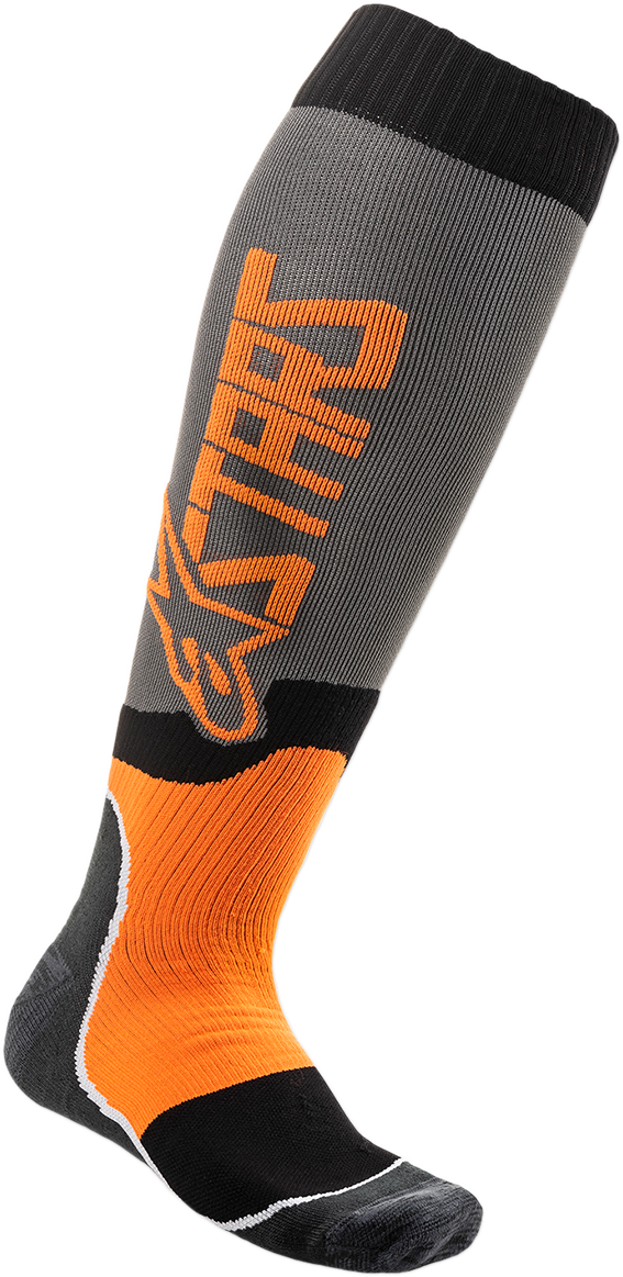ALPINESTARS MX Plus 2 Socks - Gray/Orange - Large/2XL 4701920-9040L2X