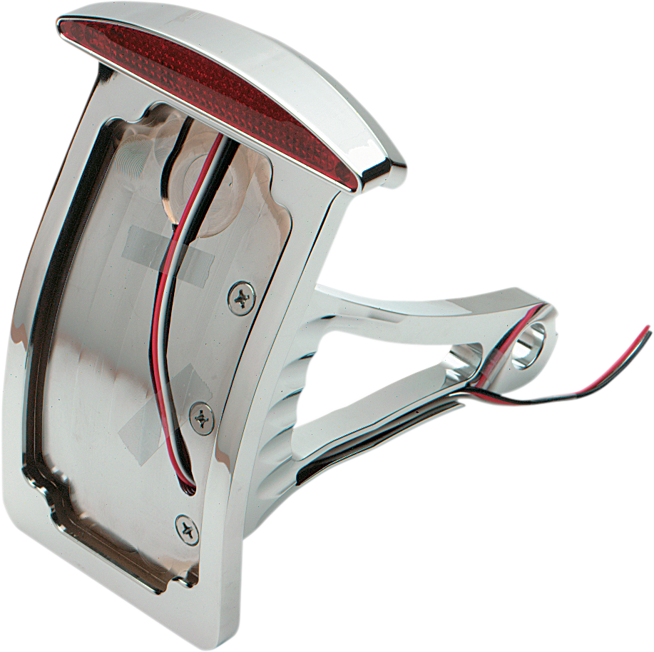 DRAG SPECIALTIES Side Mount Taillight/License Plate Mount - Curved Vertical - Half-Moon 28-6041LED BX1