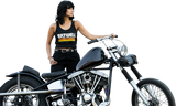 BILTWELL Camiseta sin mangas de surf para mujer - Negro - Grande 8142-045-004