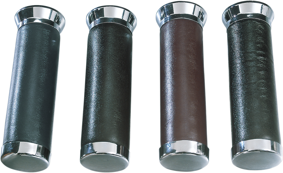 Parts Unlimited Grips - Leather - Black 45-1122b-Bc324
