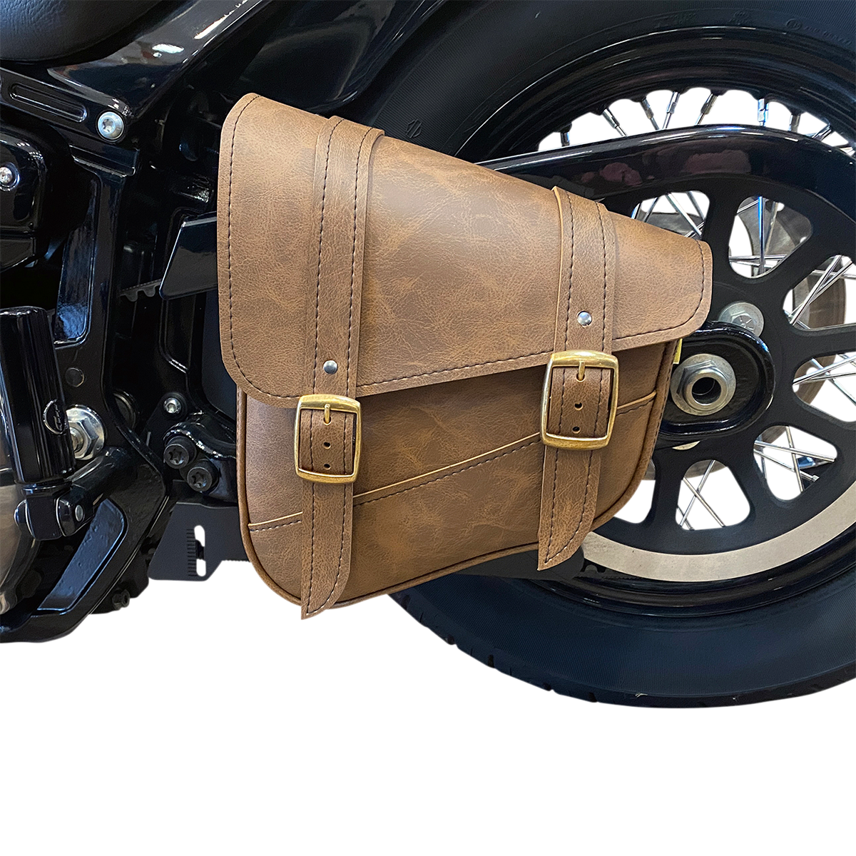 WILLIE & MAX LUGGAGE Softail Swing Arm Bag - Brown 59777-08