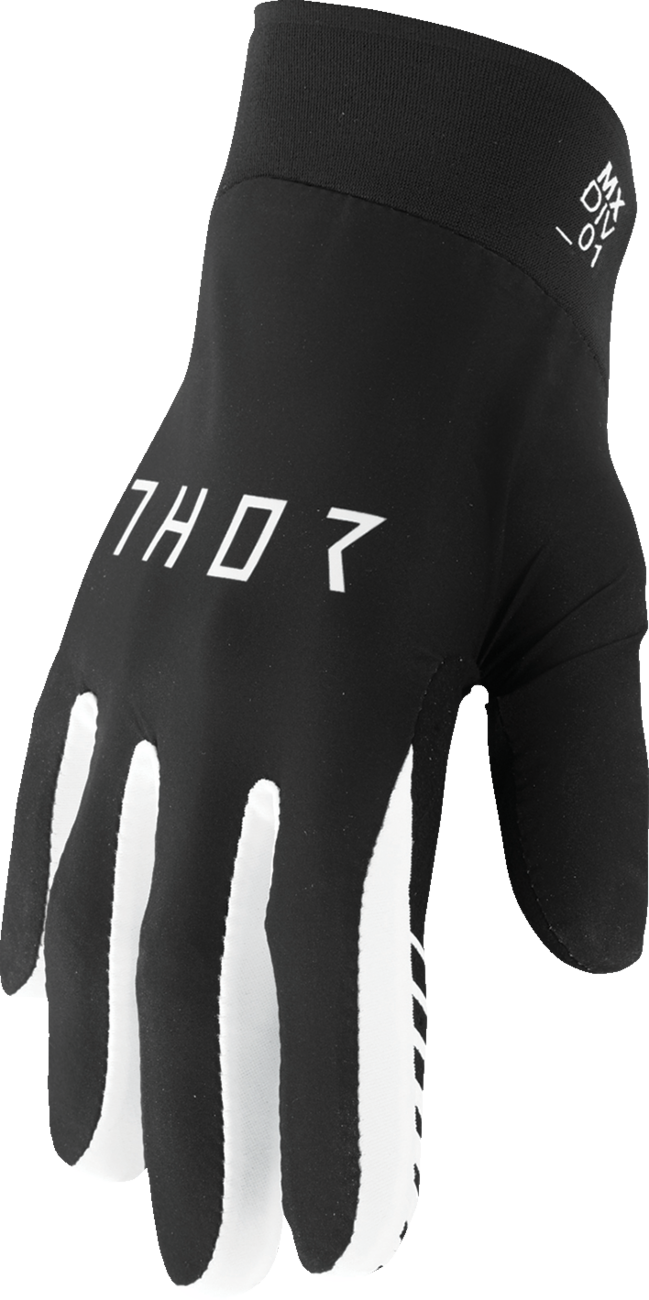 THOR Agile Gloves - Solid - Black/White - 2XL 3330-7674