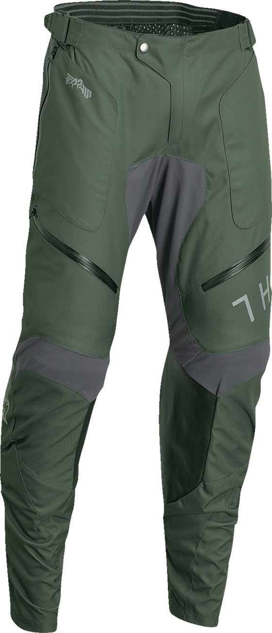 THOR Terrain In-the-Boot Pants - Army Green/Charcoal - 46 2901-10438