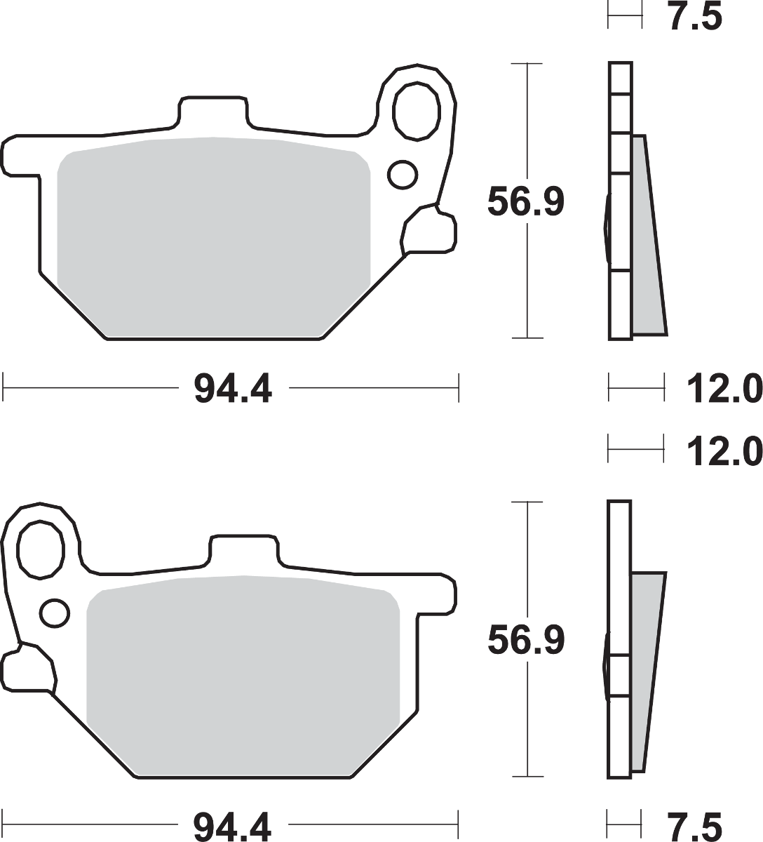 SBS HF Brake Pads - XS 400 545HF