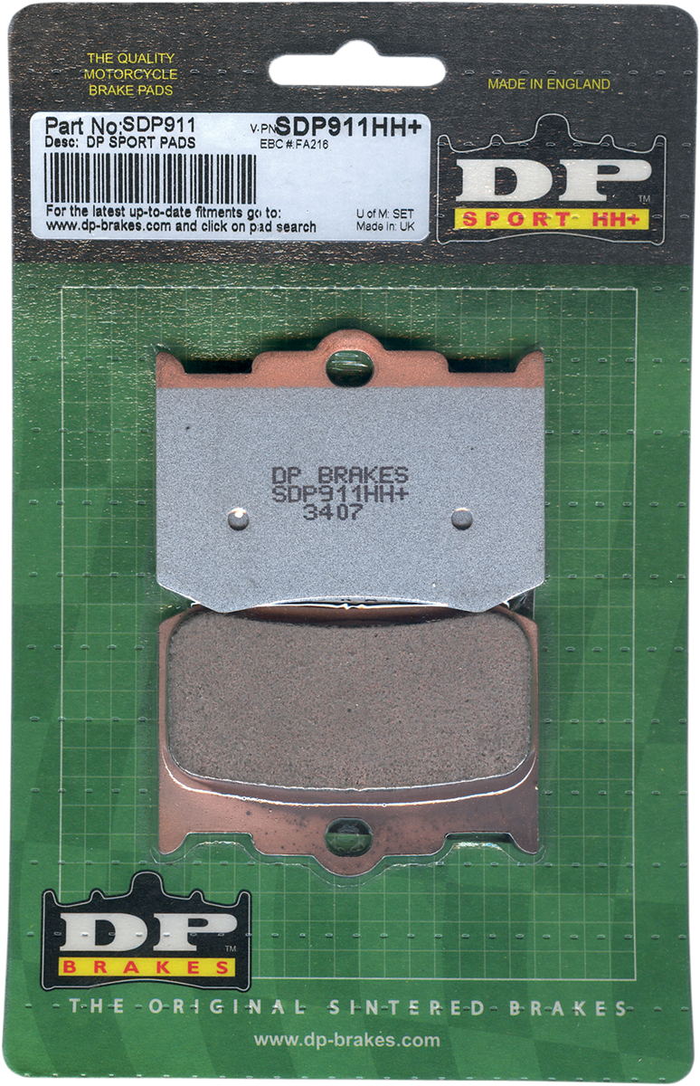 DP BRAKES Sintered Brake Pads - 4-Piston Caliper SDP911HH