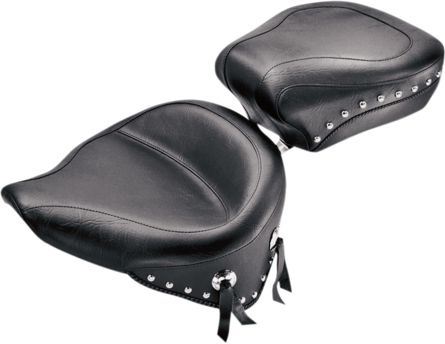 MUSTANG Wide Studded Solo Seat - Softail '84-'99 75506