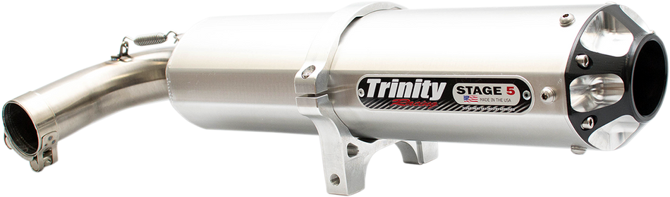 TRINITY RACING Stage 5 Slip-On Muffler - Aluminum  YXZ 1000R  2016-2023 TR-4158S