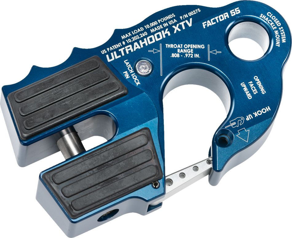 Gancho de cabrestante FACTOR 55 UltraHook XTV - Azul 00275-02 