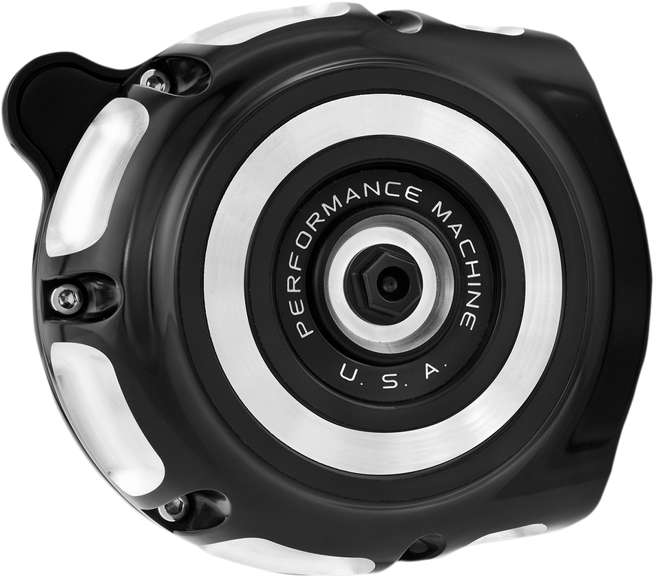 PERFORMANCE MACHINE (PM) Vintage Air Cleaner - Contrast Cut - '14-'21 Indian Thunderstroke 0206-2133-BM