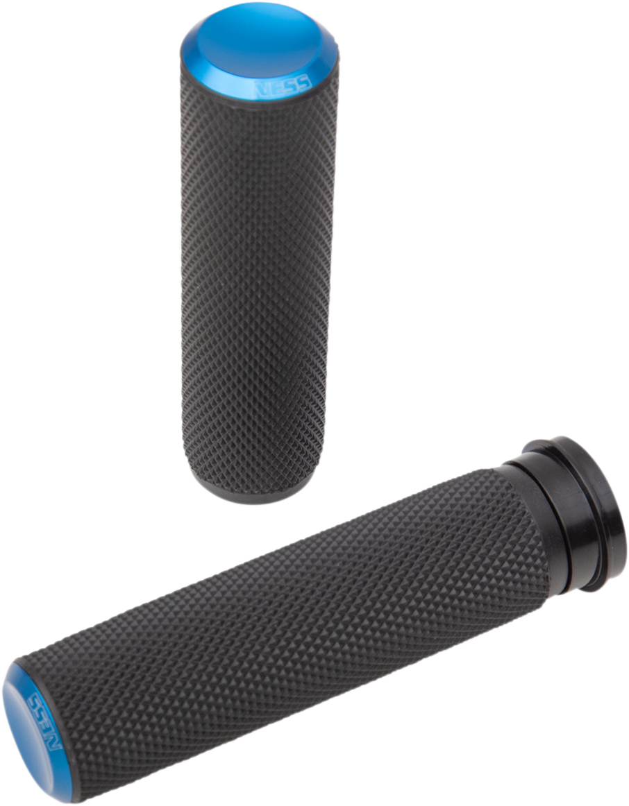 ARLEN NESS Grips - Knurled - TBW - Blue 07-345