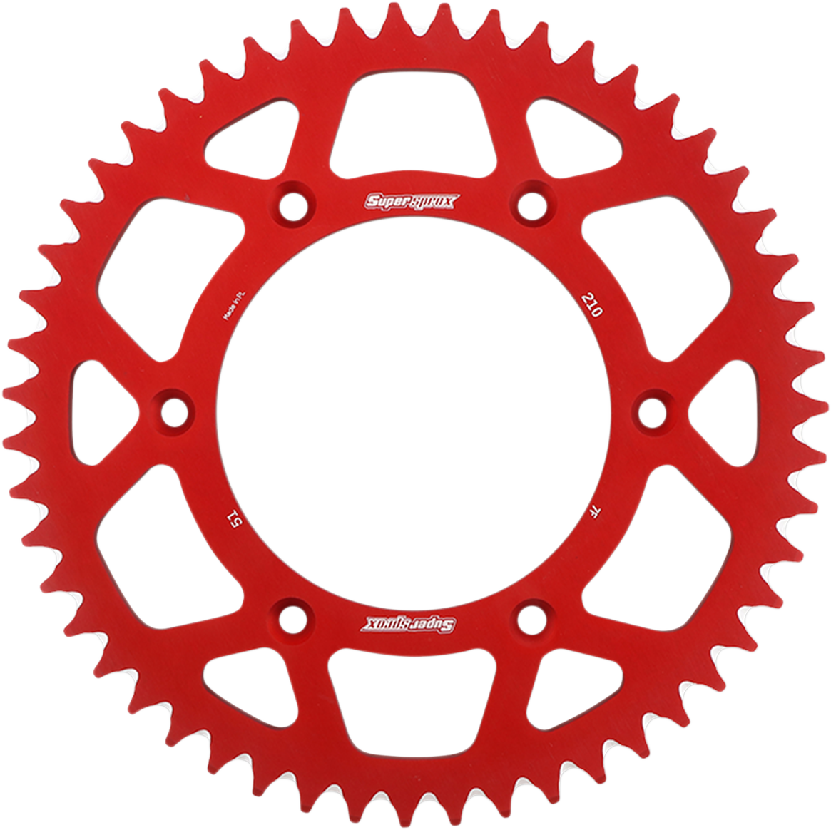 SUPERSPROX Rear Sprocket - Red - Honda - 51 Tooth RAL-210-51-RED