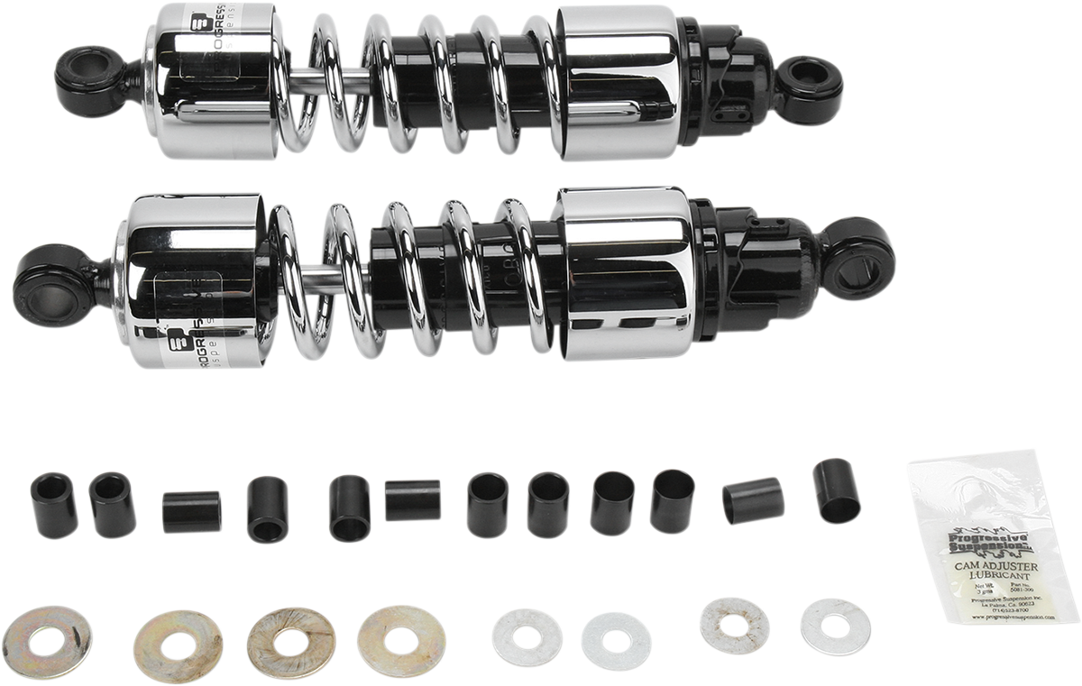 PROGRESSIVE SUSPENSION Shocks - 412 Cruiser Series - Chrome - 12.5" - Standard/Heavy Duty 412-4209C