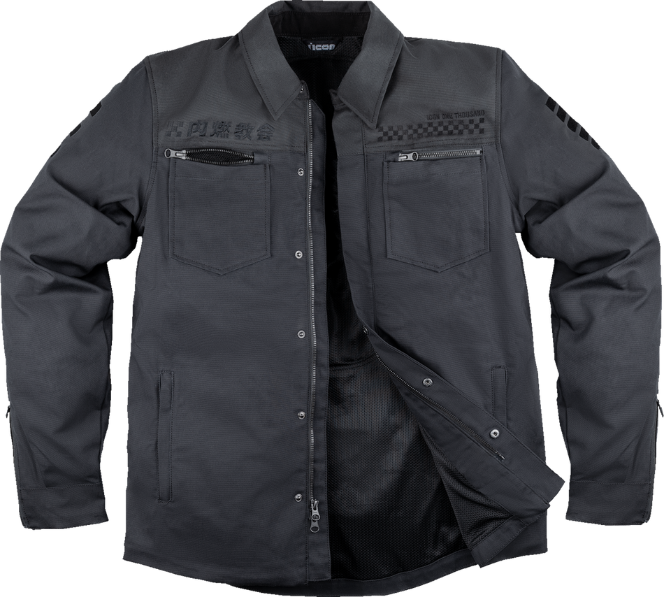 ICON Upstate Canvas National Jacket - Black - Small 2820-6560