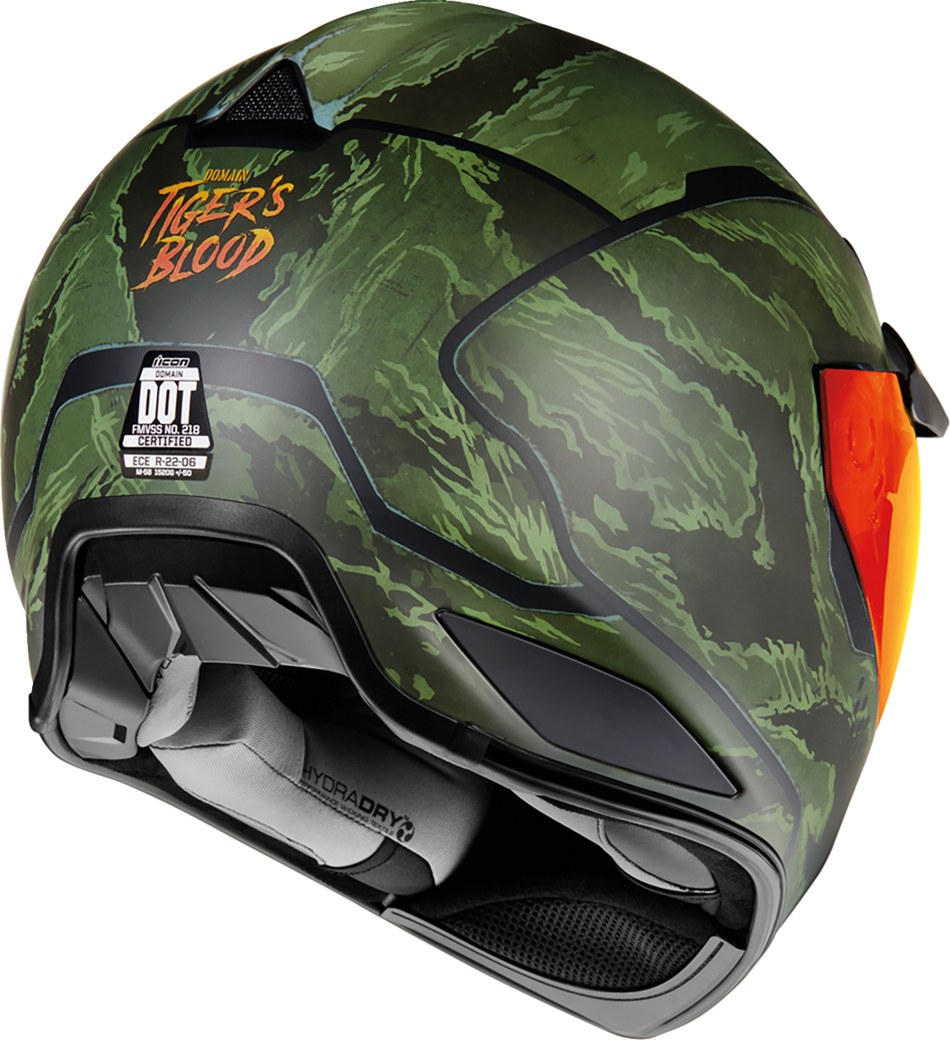 ICON Domain™ Helmet - Tiger's Blood - Green - 2XL 0101-14928