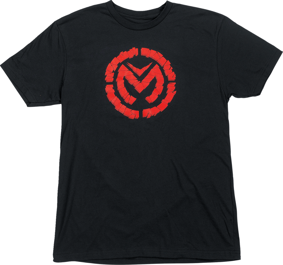 MOOSE RACING Fractured T-Shirt - Black/Red - Large 3030-22760