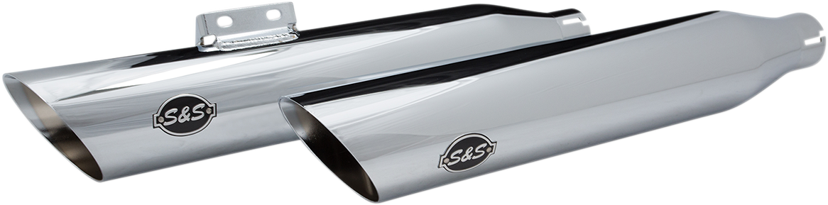 S&S CYCLE Slash Cut Race Mufflers - Chrome 550-0736