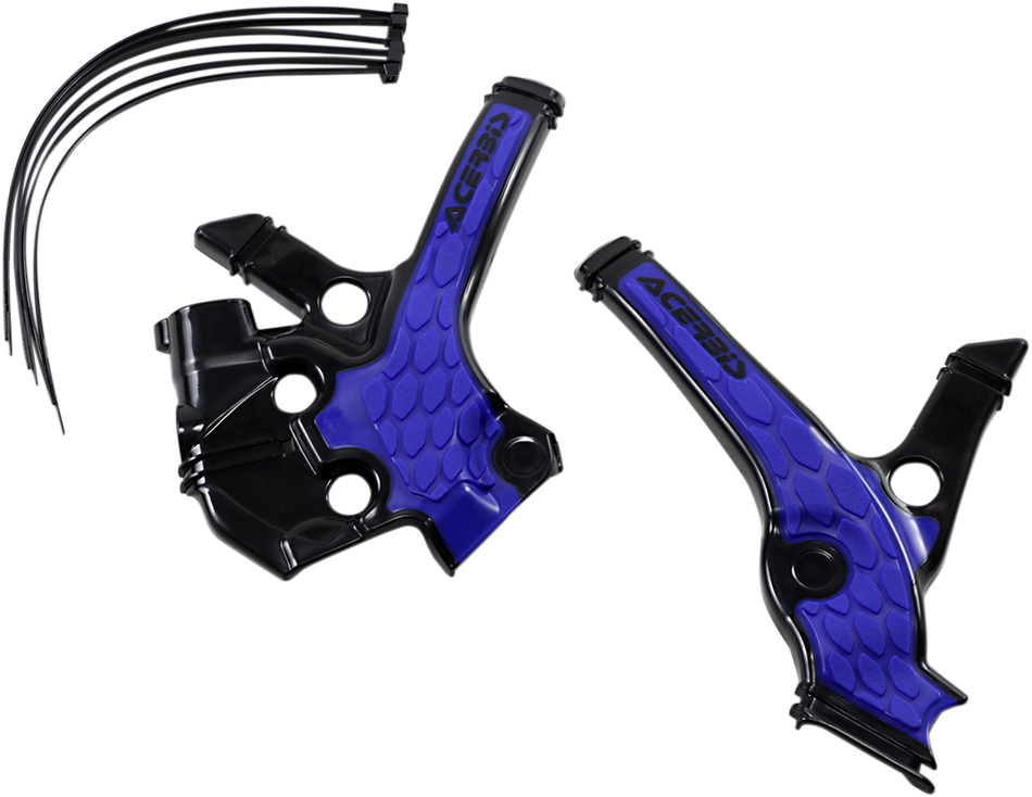 Protectores de cuadro ACERBIS X-Grip - Negro/Azul N/F 22 YZ85 2736391004