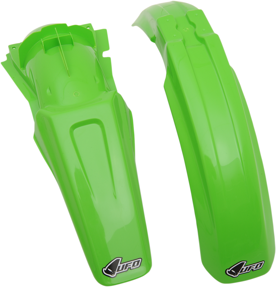 UFO Front and Rear MX Fender Kit - Green KAFK200-999