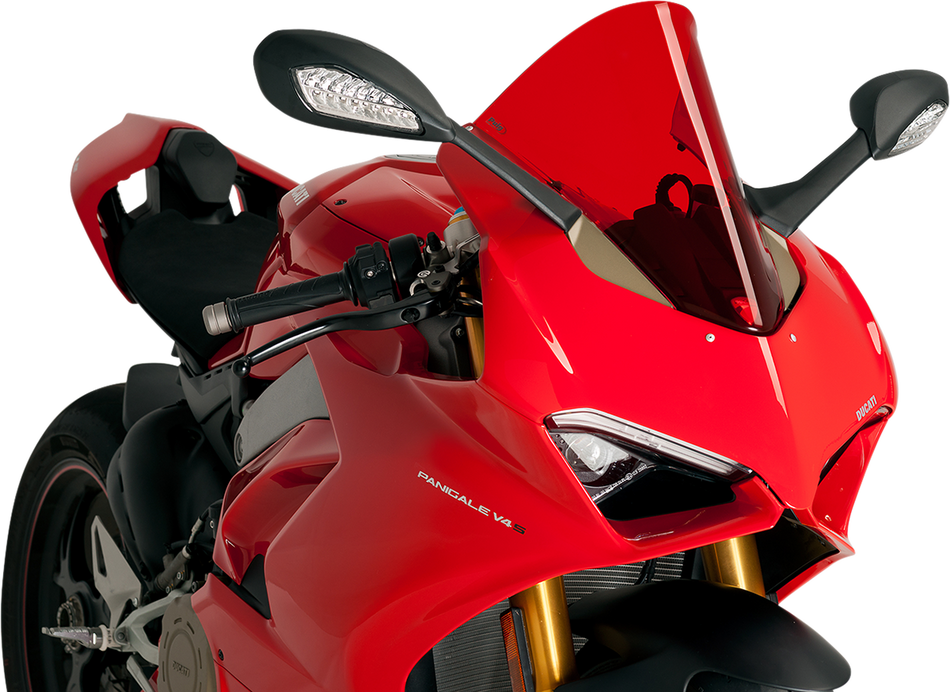 PUIG HI-TECH PARTS Race Windscreen - Red - Ducati 9690R