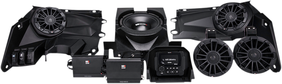 MB QUART 800W Audio System - 4 Speakers 2 Amplifiers - Can-Am MBQX-STG5-1
