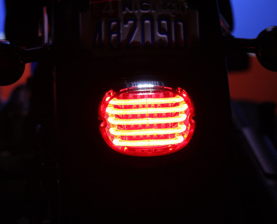 CUSTOM DYNAMICS Taillight - with License Plate Illumination Window - Red PB-TL-LPW-R