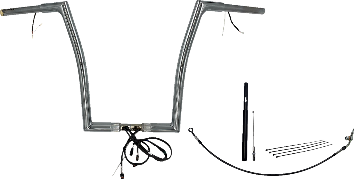 FAT BAGGERS INC. Handlebar Kit - Flat Top - 16" - Chrome 712916